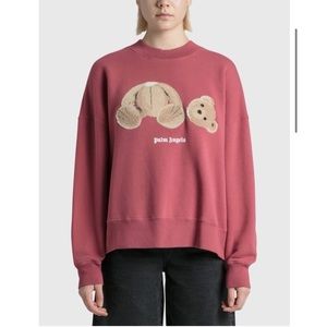 Palm Angels bear sweatshirt burgundy